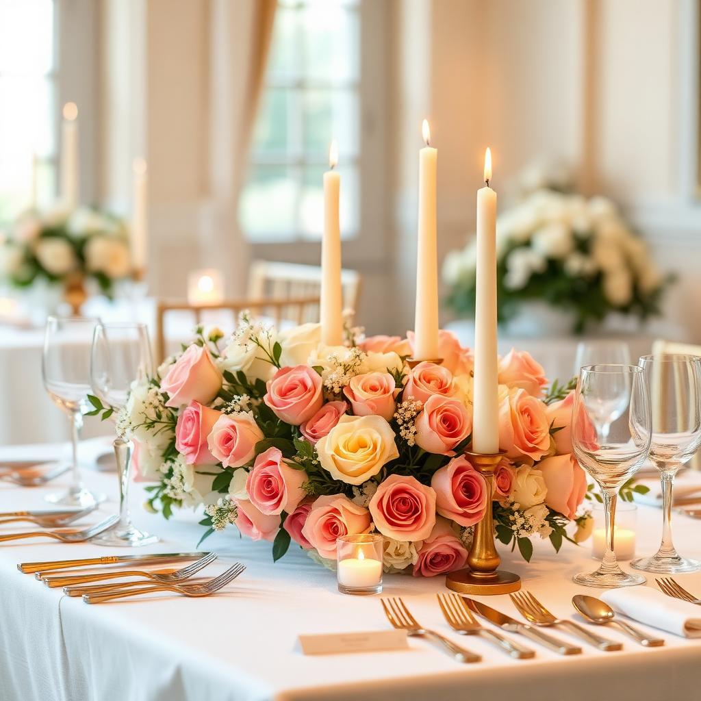 Elegant wedding tablescape